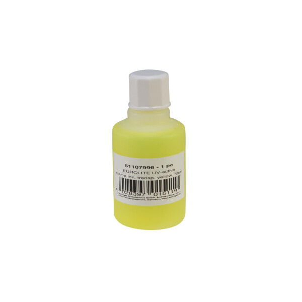 Eurolite UV-aktive Stempelfarbe, transparent gelb, 50ml