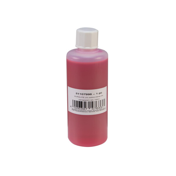 Eurolite UV-aktive Stempelfarbe, transparent rot, 100ml