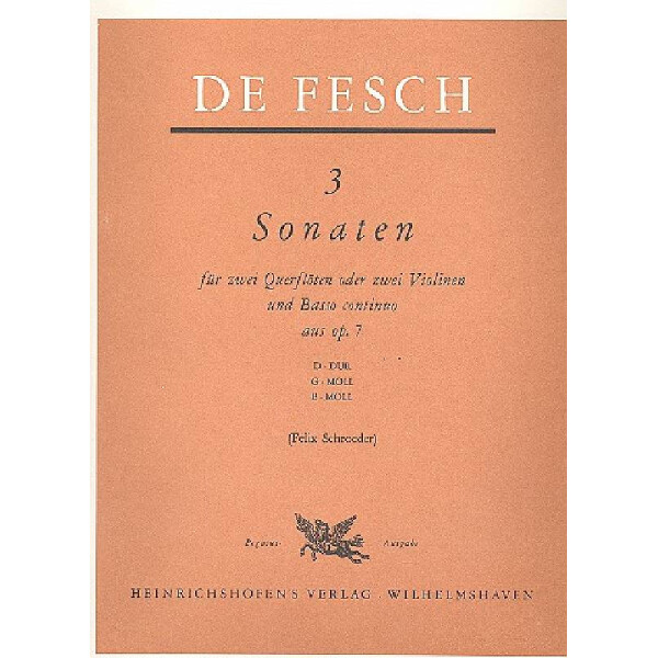 3 Sonaten op.7 für 2 Flöten und Bc