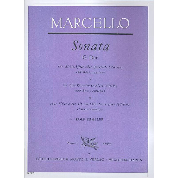 Sonate G-Dur für Altblockflöte