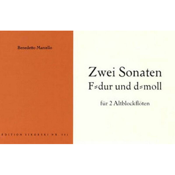 2 Sonaten für 2 Altblockflöten