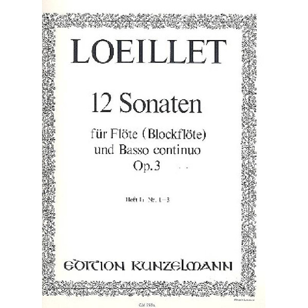 12 Sonaten op.3 Band 1 (Nr.1-3)