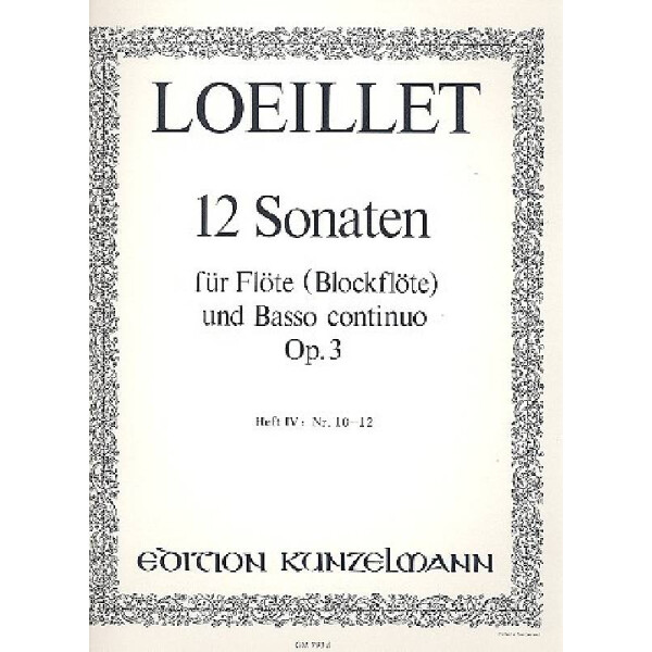 12 Sonaten op.3 Band 4 (Nr.10-12)