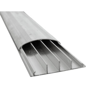 Eurolite floor cable duct 75mm wide silver 2m