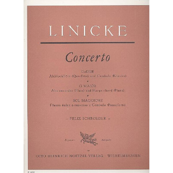 Concerto G-Dur für Altflöte, Violine,