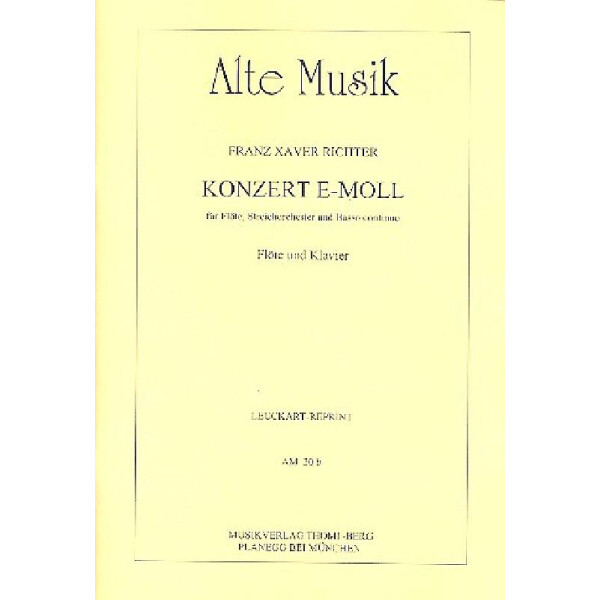 Konzert e-Moll für Flöte, Streicher und Bc
