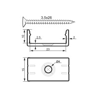 Eurolite holder for U-profile 20mm plastic