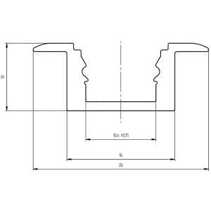 Eurolite U-profile MSA for LED strip silver 2m