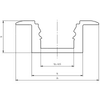 Eurolite U-profile MSA for LED strip silver 2m