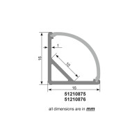 Eurolite cover for corner profile milky 2m 3