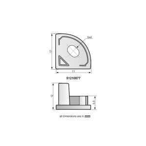 Eurolite Endkappen für Eck-Profil silber
