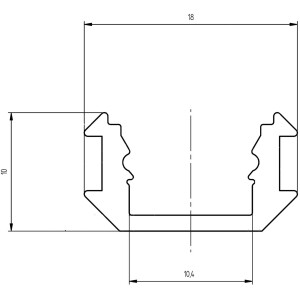 Eurolite Multiprofil für LED Strip silber 2m