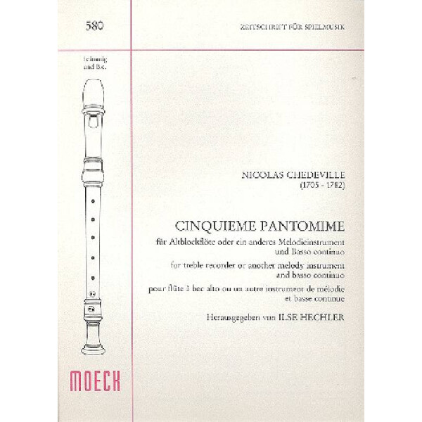 Cinquieme Pantomime für Altblockflöte und bc