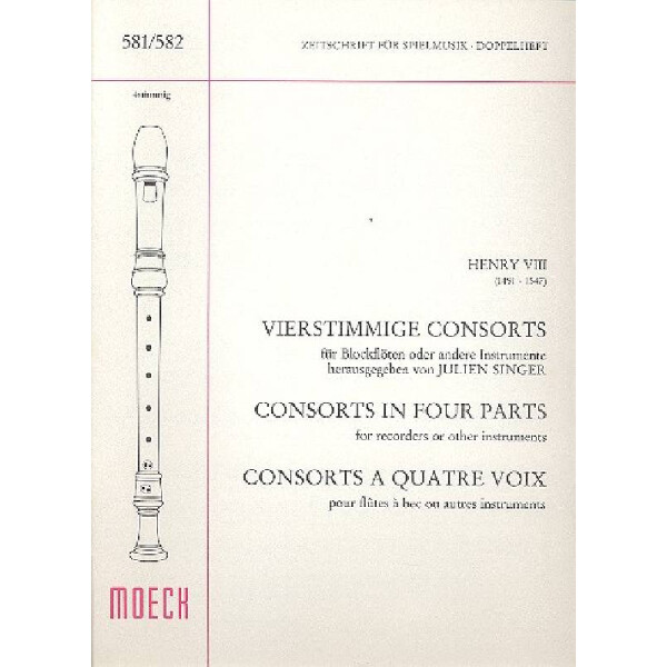 Vierstimmige Consorts für Blockflöten