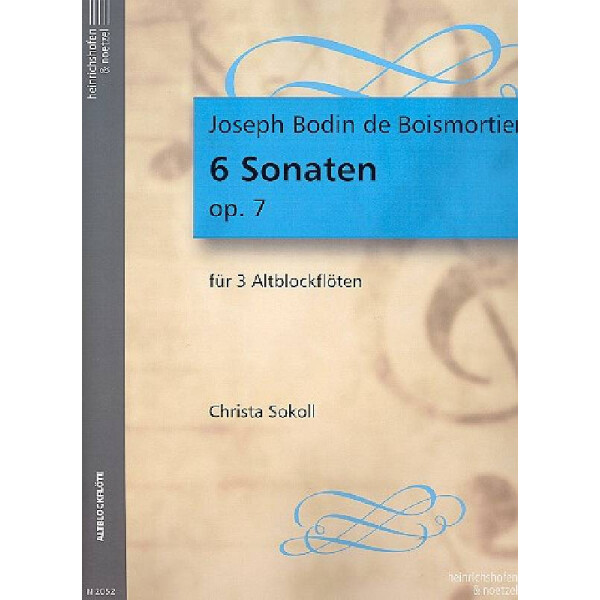 6 Sonaten op.7 für 3 Altblockflöten