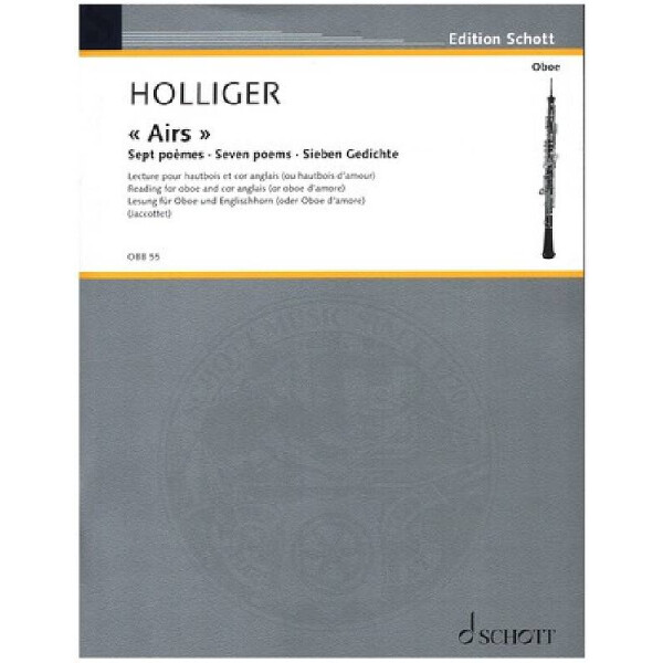 Airs - Sept poèmes de Philippe Jaccottet
