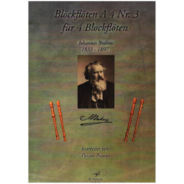 Blockflöten A 4 Nr.3 - Johannes Brahms