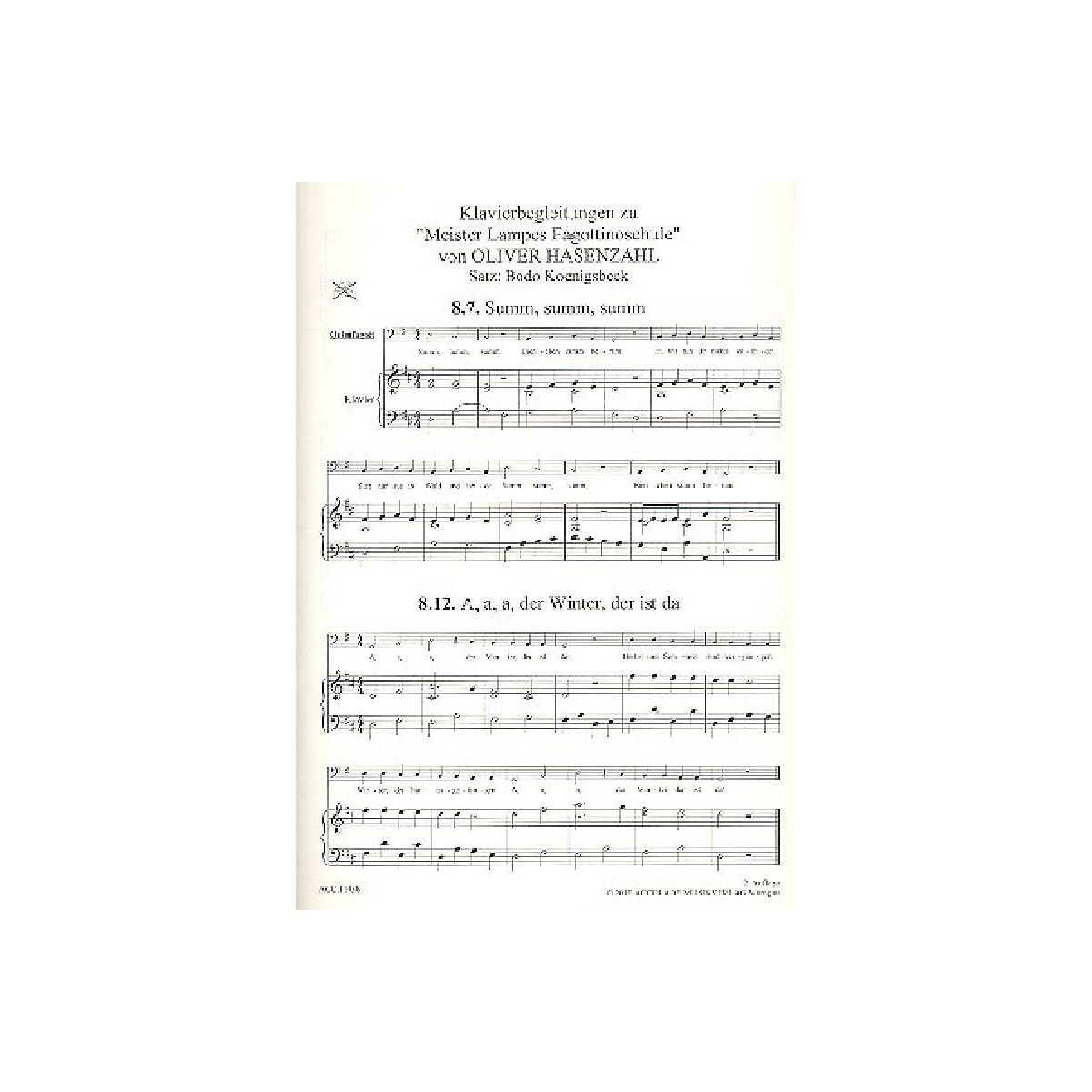 Meister Lampes Fagottinoschule Band 1