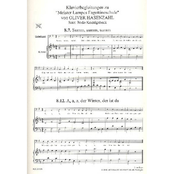 Meister Lampes Fagottinoschule Band 1