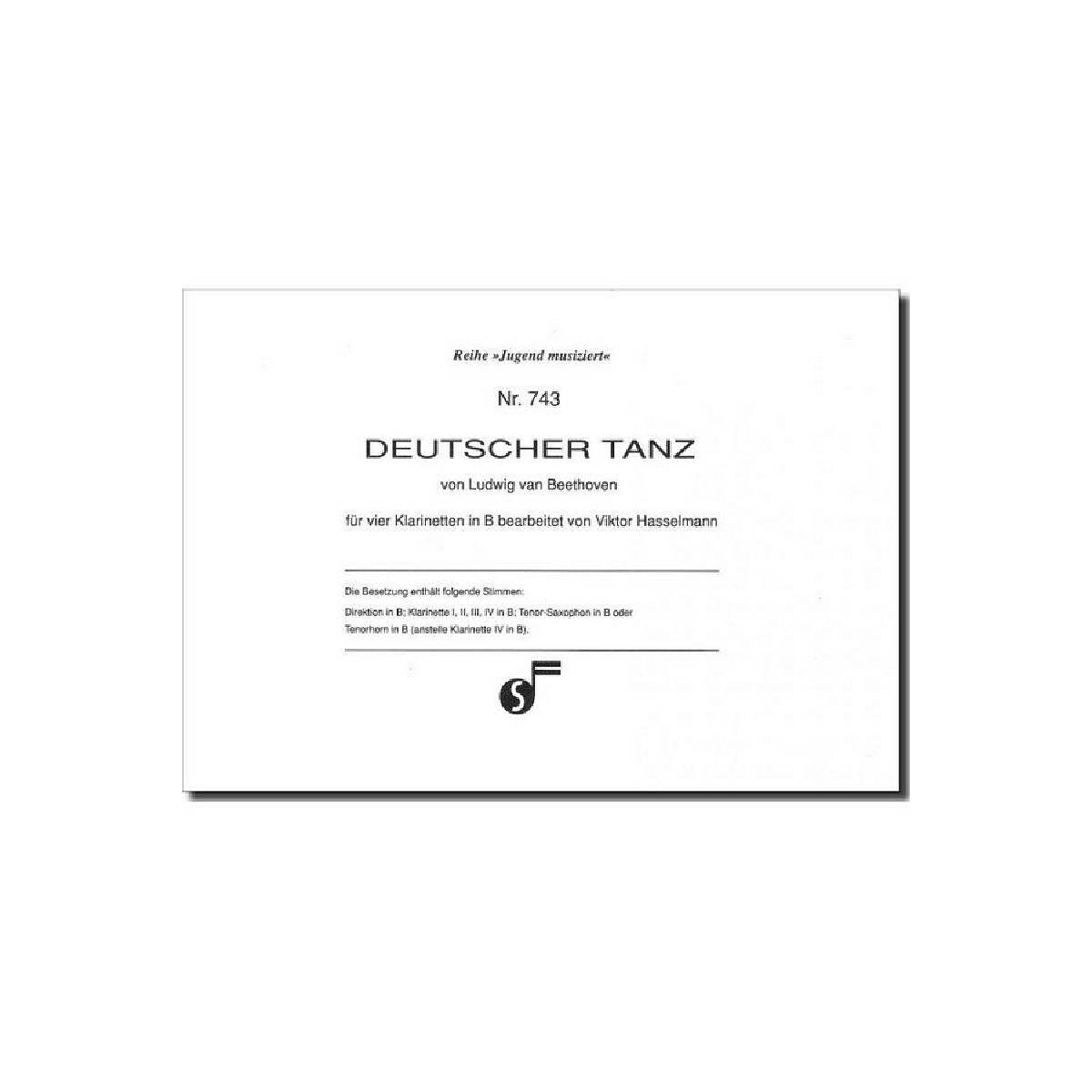 Deutscher Tanz für 4 Klarinetten box
