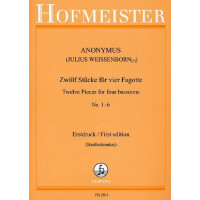 12 Stücke Band 1 (Nr.1-6 ) für 4 Fagotte