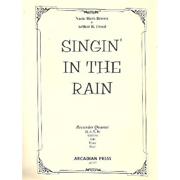 Singin in the Rain for 4 recorders (SATB)