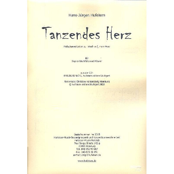 Tanzendes Herz für Sopranblockflöte