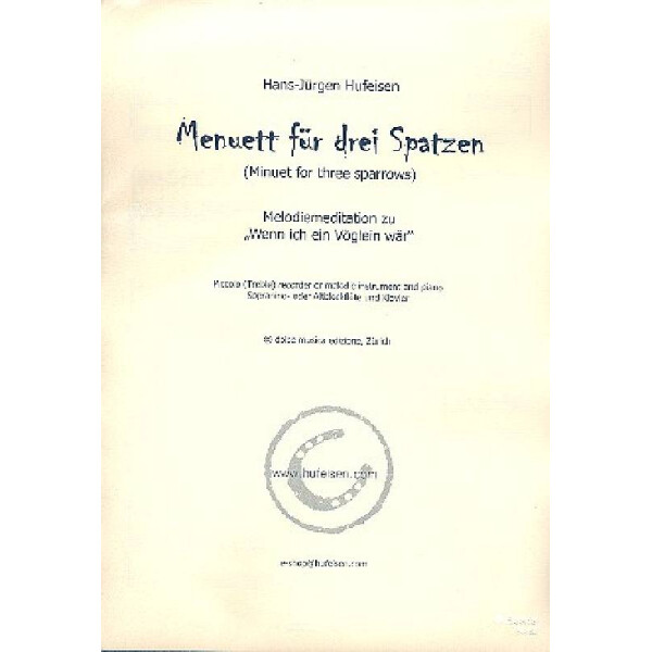 Menuett für 3 Spatzen für Blockflöte