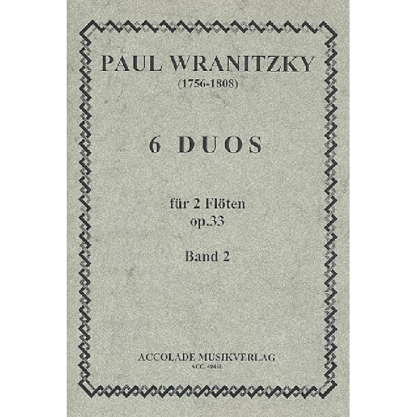 6 Duos op.33 Band 2 für 2 Flöten