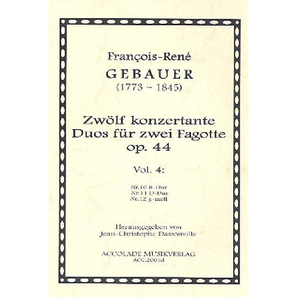 12 duos concertants op.44 Band 4 (Nr.10-12)