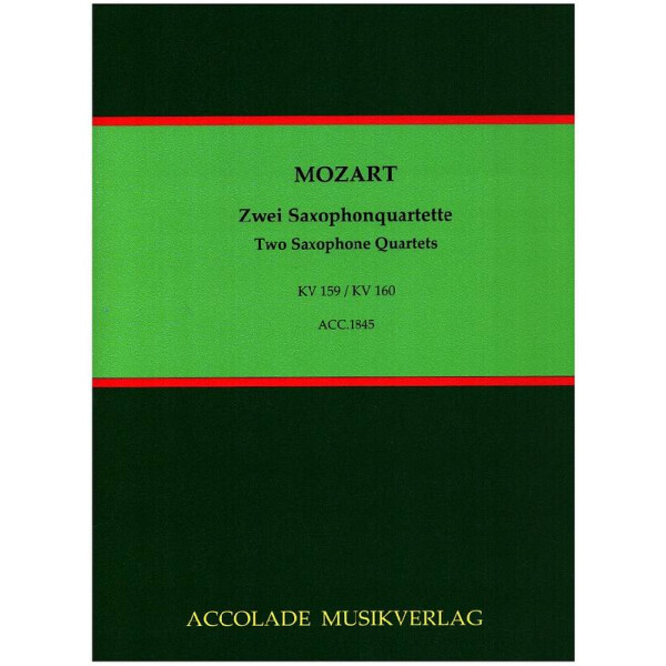 2 Saxophonquartette KV159 und KV160