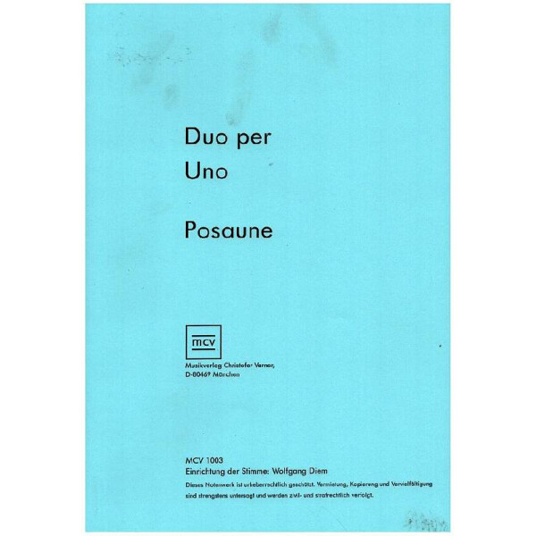 Duo per Uno (+CD) für Posaune