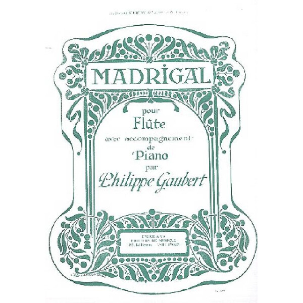 Madrigal pour flute et piano