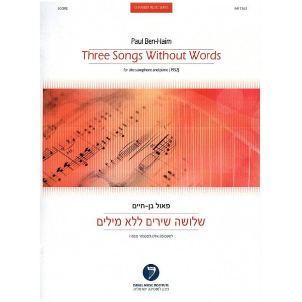 3 Songs without Words for alto saxophone