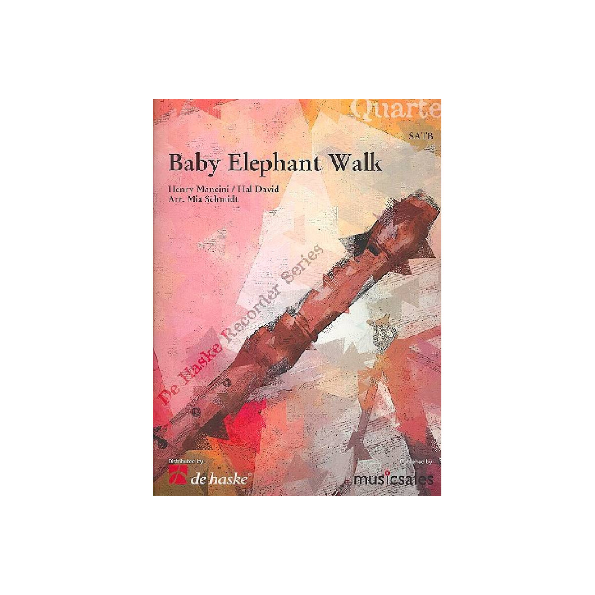 Baby Elephant Walk for 4 recorders (SATB box