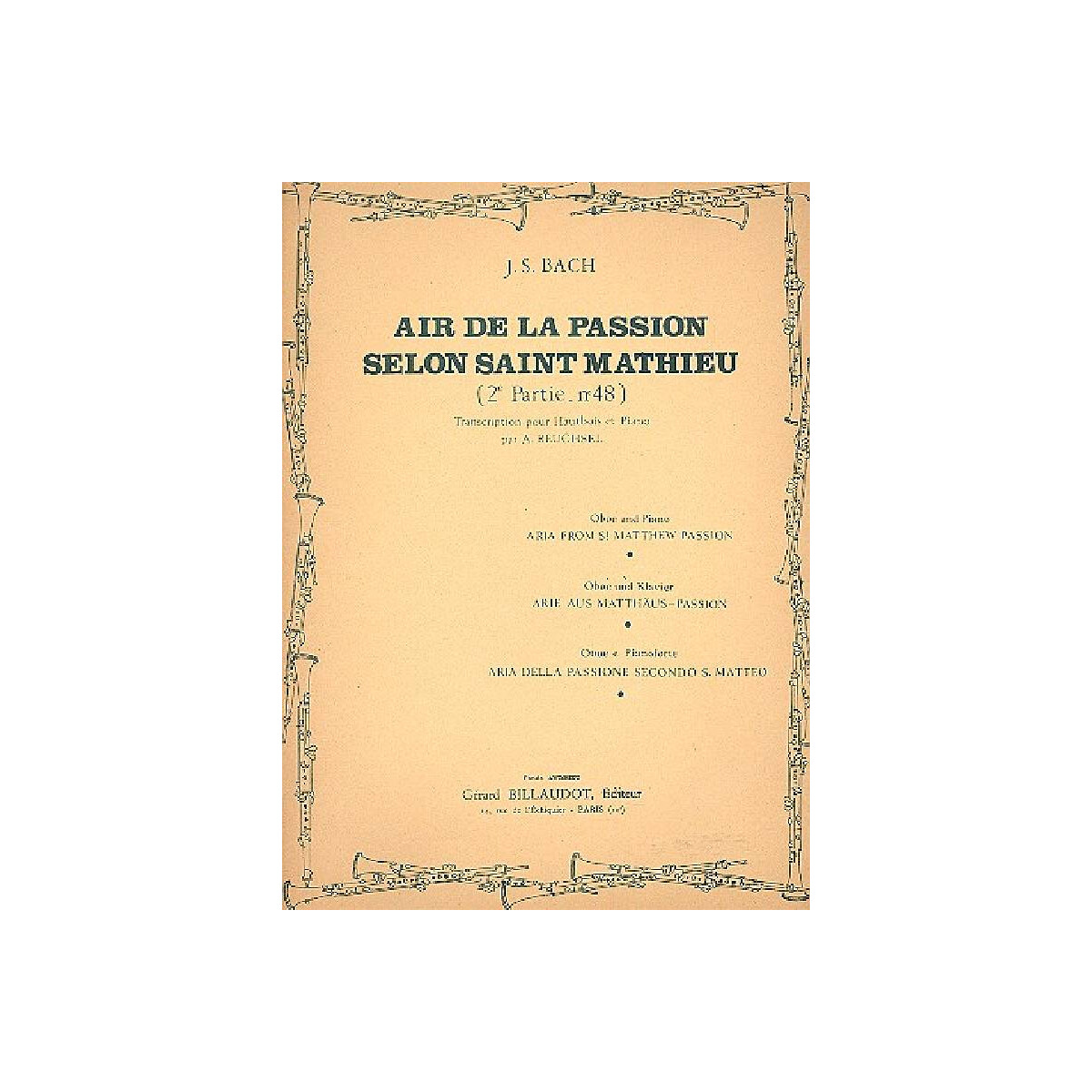 Air de la passion selon St.Mathieu box