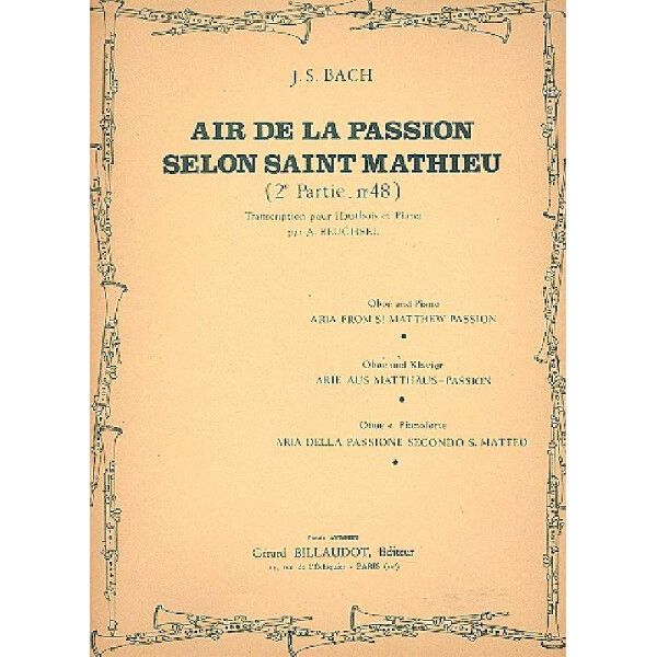 Air de la passion selon St.Mathieu