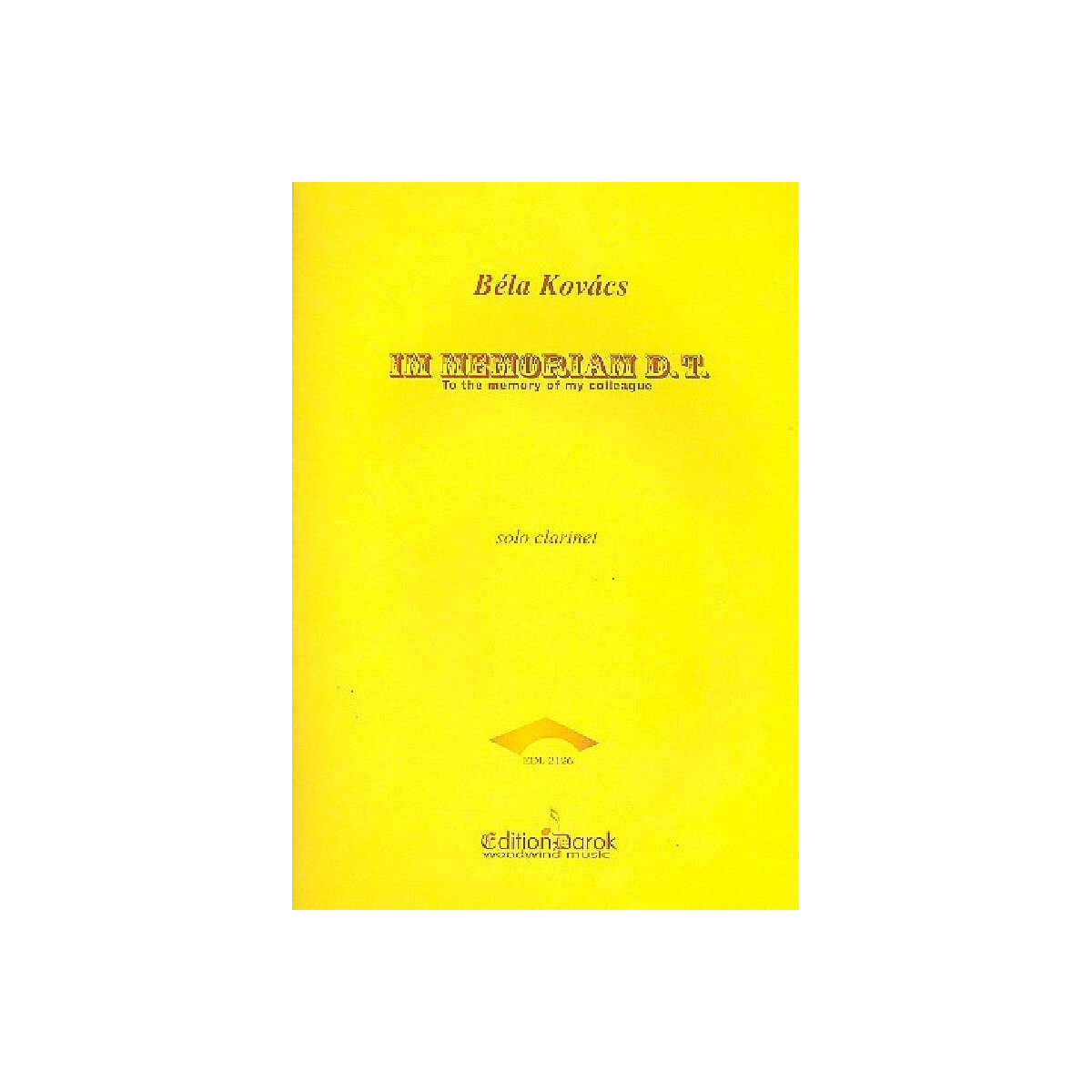 Im memoriam D.T. für Klarinette box