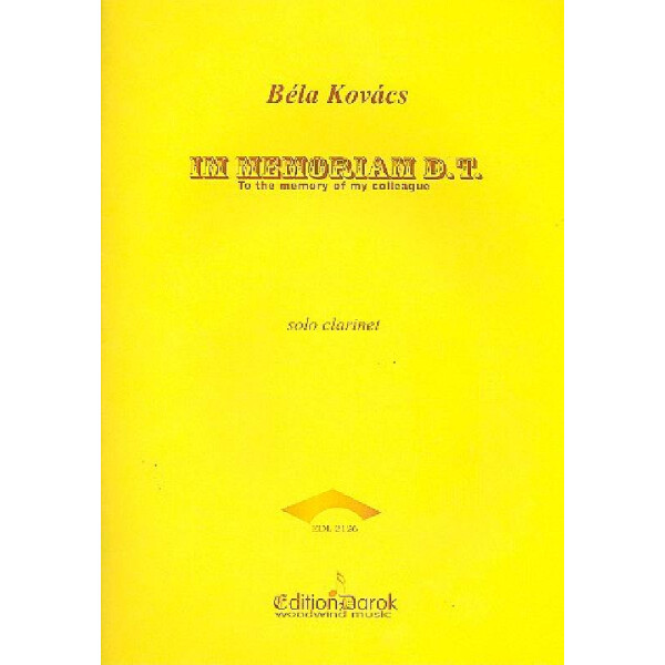 Im memoriam D.T. für Klarinette