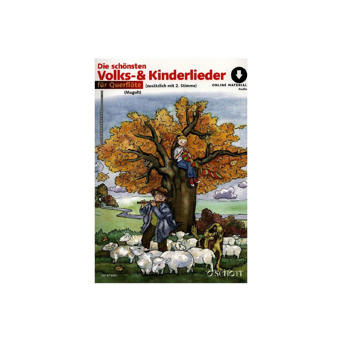 Die schönsten Volks- und Kinderlieder (+Online Audio)