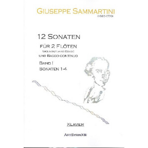 12 Sonaten Bd.1 (Nr.1-4) für 2 Flöten und Bc