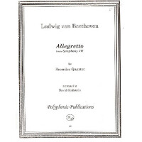 Allegretto from Symphony No.7  for recorder quartet