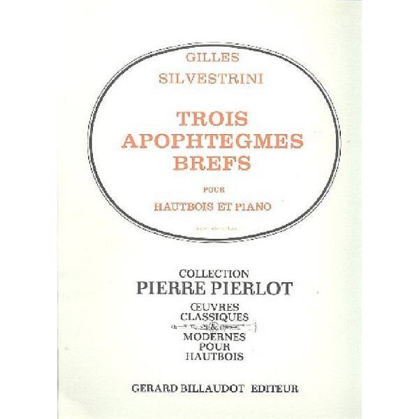 3 Apophtegmes brefs pour hautbois