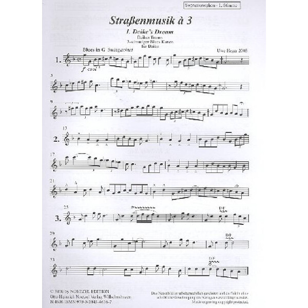 Straßenmusik à 3 Heft 2 für 3 Saxophone
