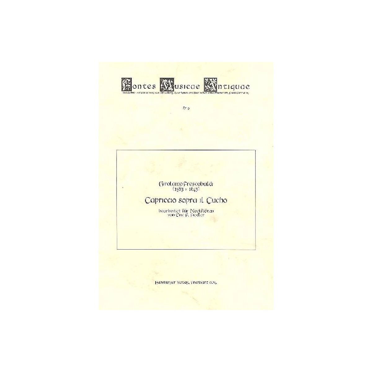 Capriccio sopra il Cucho für 4 box