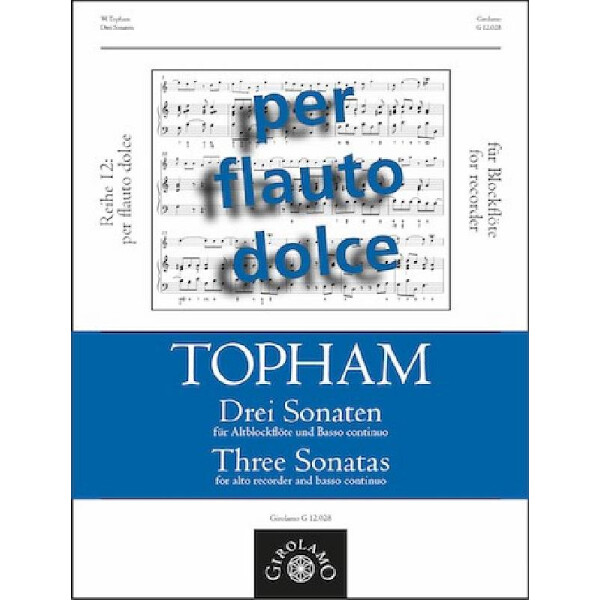 3 Sonaten für Altblockflöte und Bc