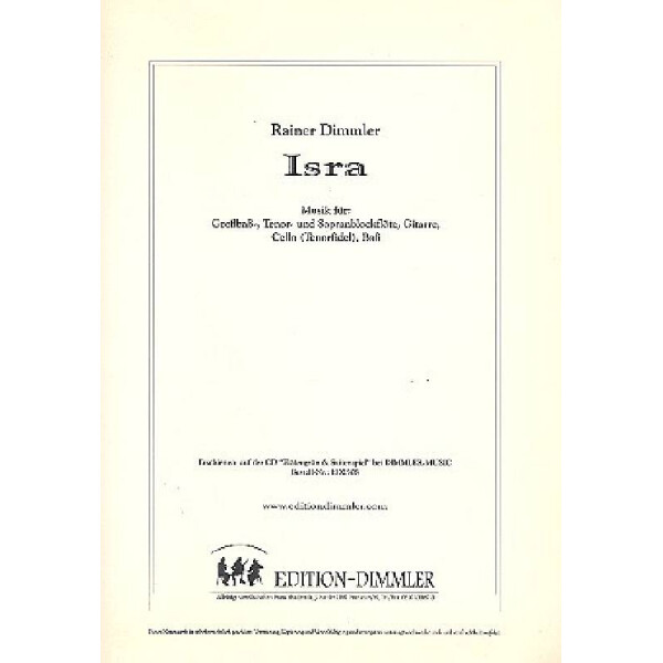 Isra für Blockflöte (ST GB), Gitarre,