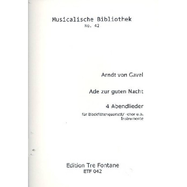 Ade zu guten Nacht Abendlieder
