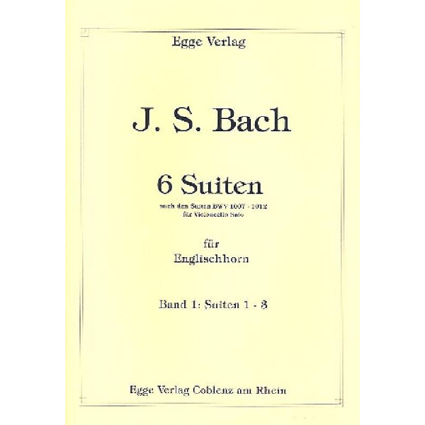 6 Suiten Band 1 (Nr.1-3) für Englischhorn