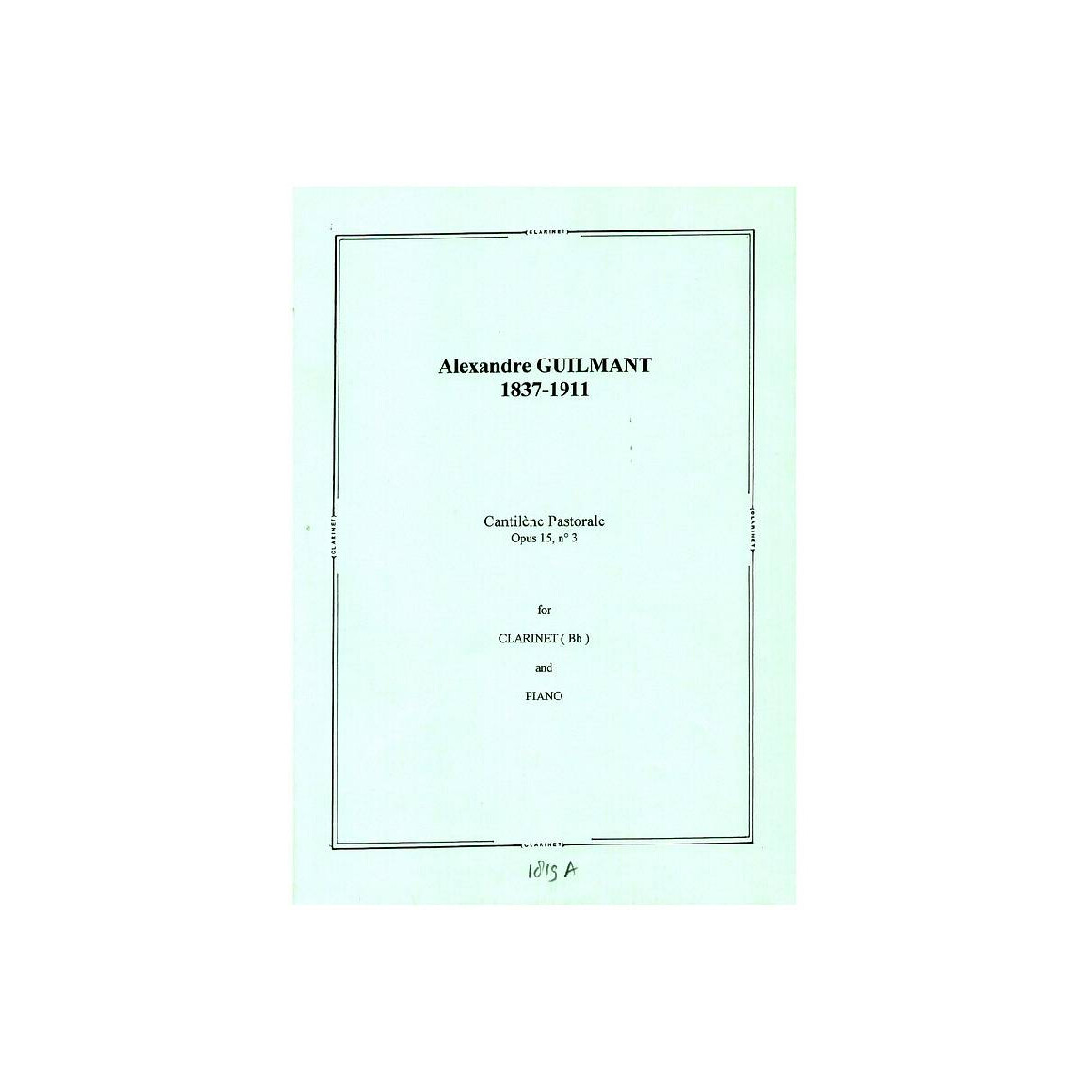 Cantilène pastorale op.15,3